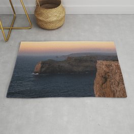 End of the world sunset Sagres Portugal Rug | Photo, Clearsky, Color, Nopeople, Sunset, Sagres, Outdoors, Sky, Vacations, Horizontal 