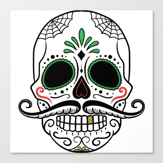 Day Dead Sugar Skull Canvas Print