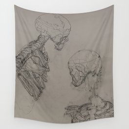 Skeleton Rough Contour Wall Tapestry