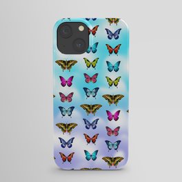 Blue Sky Butterflies iPhone Case