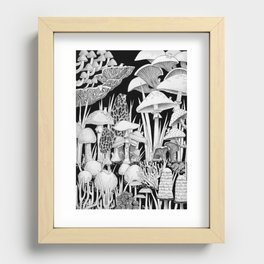 Mushrooms and Monsters Recessed Framed Print