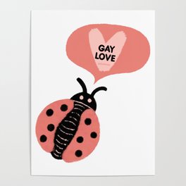 pink "gay love" cutesy vday ladybug  Poster | Cute, Pretty, Vday, Digital, Love, Bi, Nice, Beyou, Heart, Valentines 