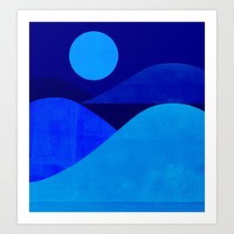 Abstraction Blue Art Prints Society6