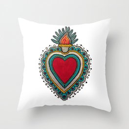 Mexican Heart Throw Pillow