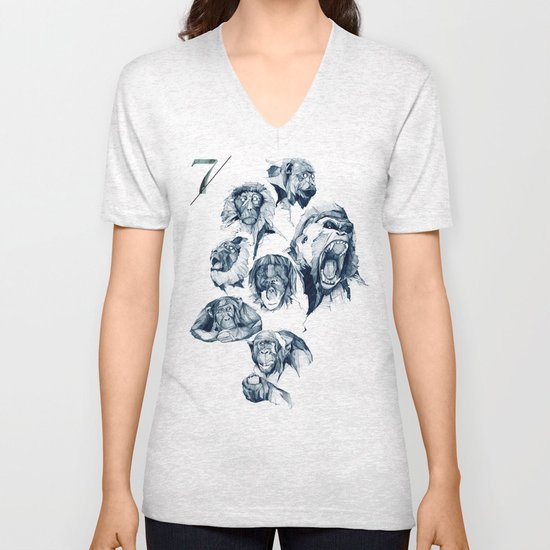 Seven Monkeys Unisex V-Neck