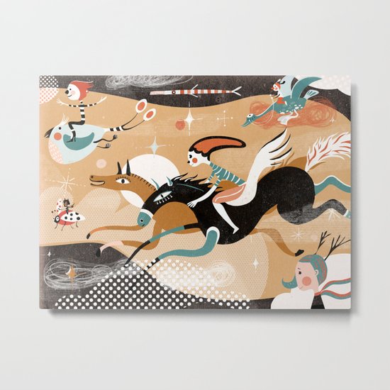 flying Metal Print