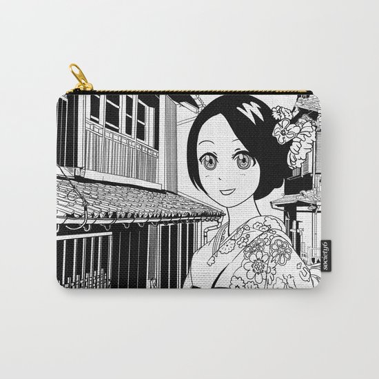 Kimono girl (manga style drawing) Carry-All Pouch