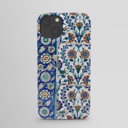 Travel Photography "Iznik ceramics in blue, red and teal." -Istanbul, Turkey. Square photo print. iPhone Case