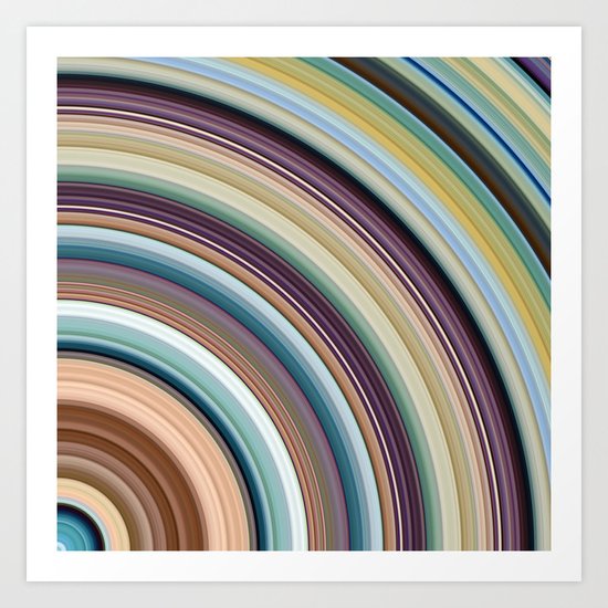 Colorful Planetary Rings Art Print