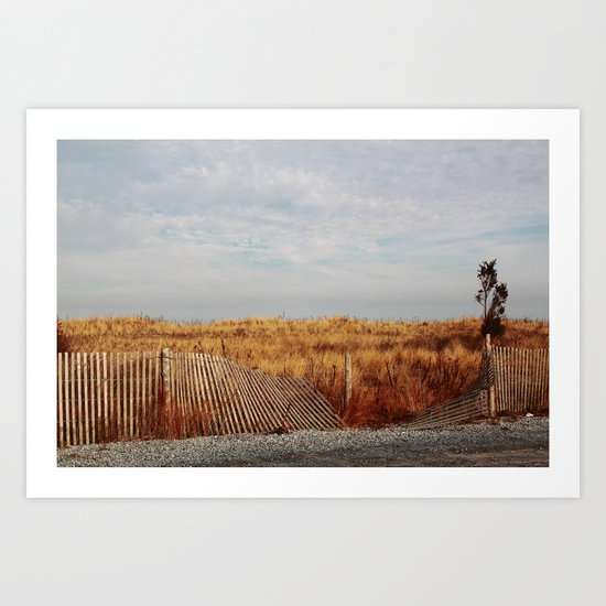 Beach in the Winter Art Print