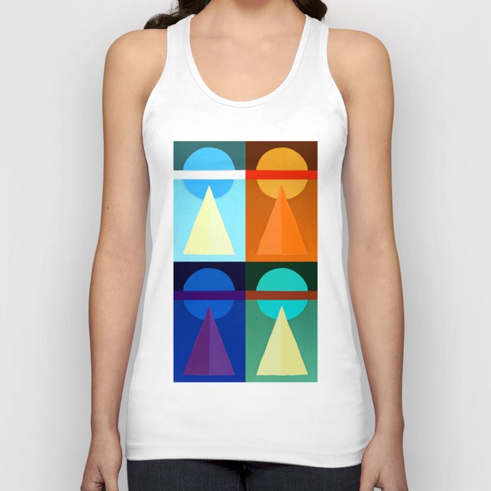 Triangle Moon Quad Two Tank Top