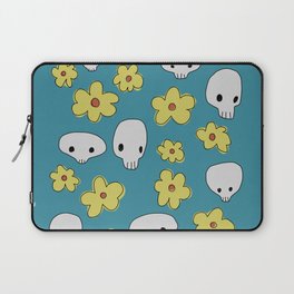 Skulls and flowers Laptop Sleeve