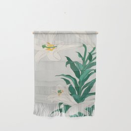 Ohara Koson, White Lilies - Vintage Japanese Woodblock Print Art Wall Hanging