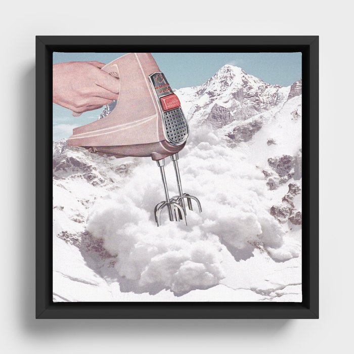 Doris Whisker II - Avalanche Whipped Cream Mountain Framed Canvas