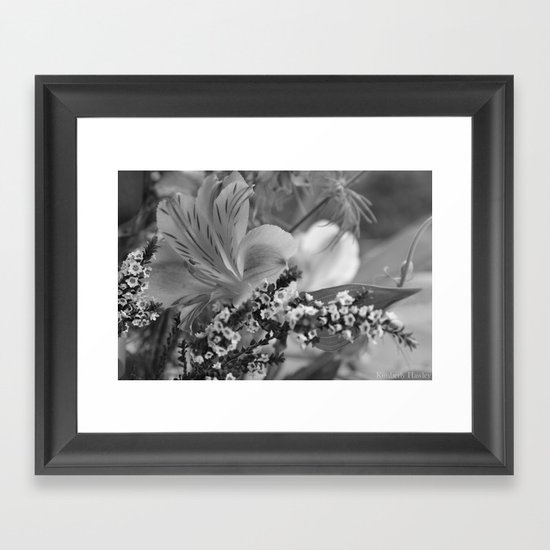 Freesia 2 B&W Framed Art Print