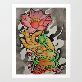 Buddha Lotus Art Print