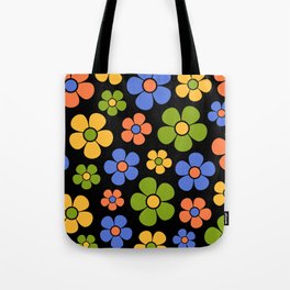 Colorful Retro Flower Pattern 748 Tote Bag