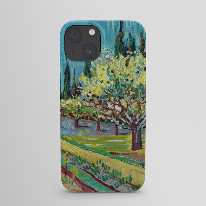 Orchard Bordered by Cypresses, 1888 by Vincent van Gogh iPhone Case