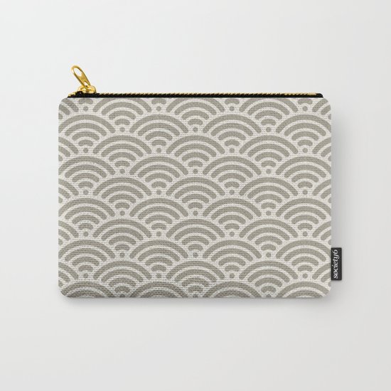 Wave Alabaster Blue Gray Carry-All Pouch