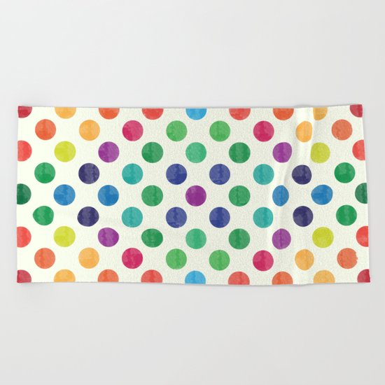 Lovely Dots Pattern III Beach Towel