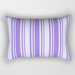 [ Thumbnail: Purple and Lavender Colored Striped Pattern Rectangular Pillow ]