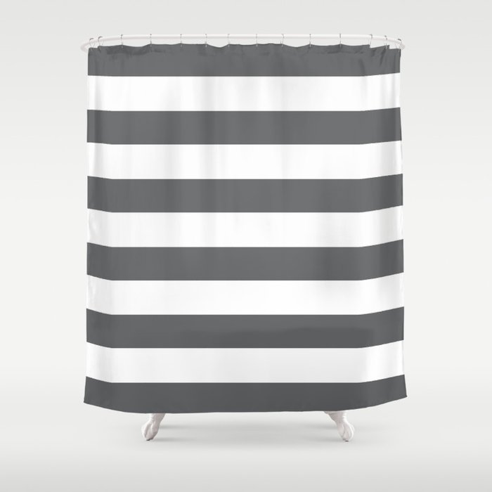 Simply Striped In Storm Gray And White Shower Curtain By Simply Striped In Storm Gray And White Shower Curtain By Followmeinstead Society6