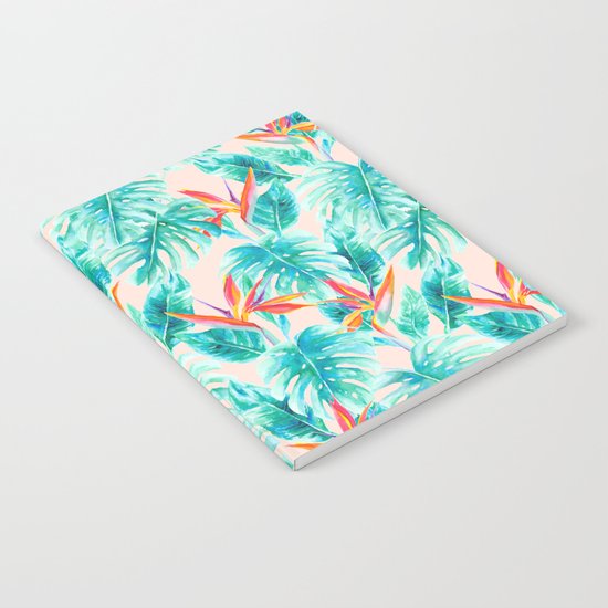 Tropical Paradise Pale Peach Notebook