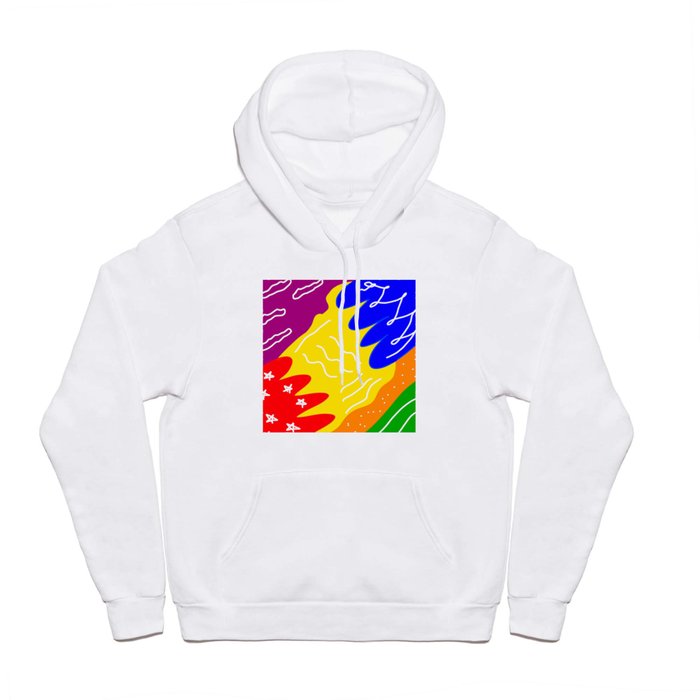 colorful lines shapes pattern design Hoody