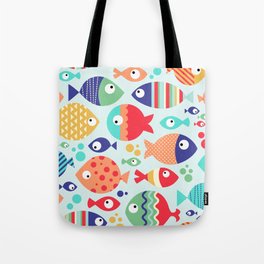 Swimming with the fish Tote Bag