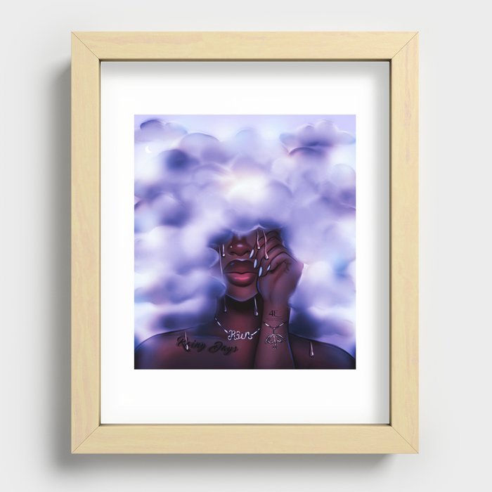 Miss Rain Recessed Framed Print