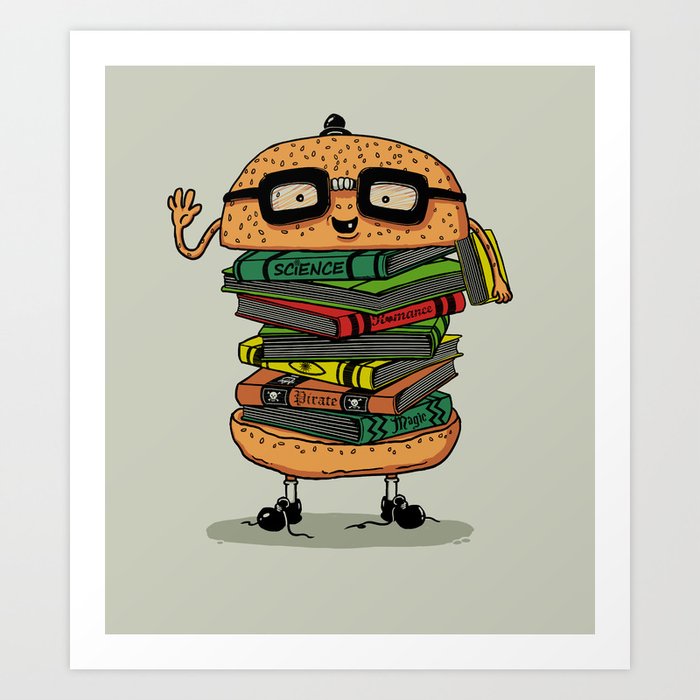 Geek Burger Art Print