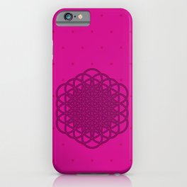 Pink Yoga Mat w/ Sacred geometry design iPhone Case