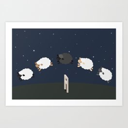 Counting Sheep Art Print
