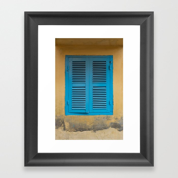 Hoi An Bright Blue Shutters, Vietnam Framed Art Print