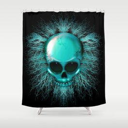 Ghost Skull Shower Curtain