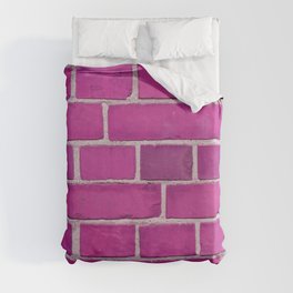 Purple Bricks Duvet Cover