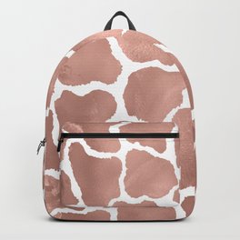 Elegant Hipster  Rose Gold White Giraffe Animal Print Backpack | Graphicdesign, Animalprintpattern, Luxury, Goldanimalprint, White, Artistic, Hipsterpattern, Elegantpattern, Eclectic, Animalprint 