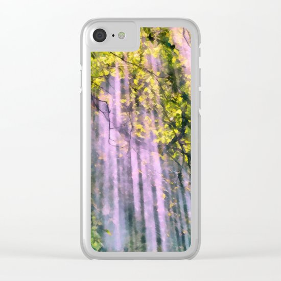Forest light Clear iPhone Case