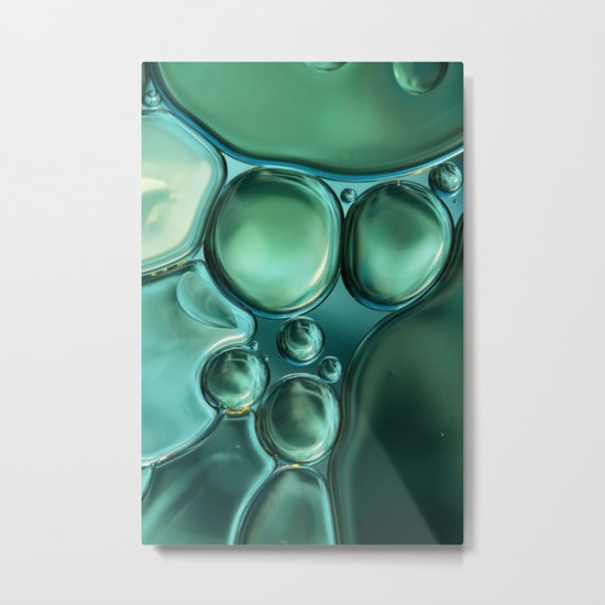 Smokey Slate Bubble Abstract Metal Print