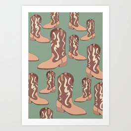 Cowboy Boots Art Prints For Any Decor Style Society6 The art company art womens distressed gray ankle boots size 8.5 (39). cowboy boots art prints for any decor