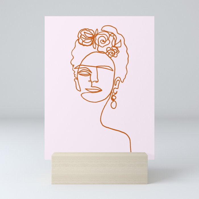 Frida Kahlo Pink Mini Art Print