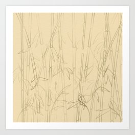 Bamboo Pattern Art Print