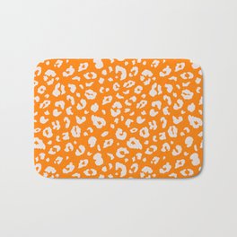 Vibrant Leopard Pattern in Orange (xii 2021) Bath Mat