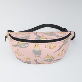 Cinnamon cockatiels all-over Fanny Pack