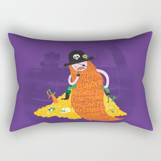 Piratical cycle Rectangular Pillow