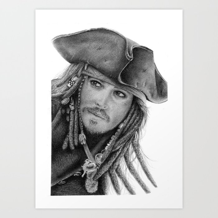 Captain Jack Sparrow Art Print