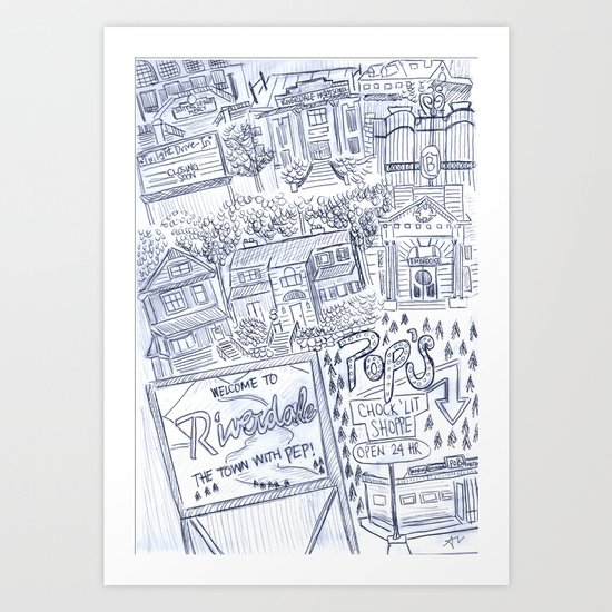 Riverdale Map Art Print By Theorganizedgangsta Society6