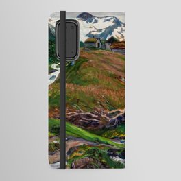 The Befring Mountain Farm by Nikolai Astrup Android Wallet Case