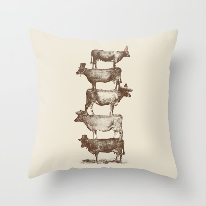 Cow Cow Nuts Throw Pillow