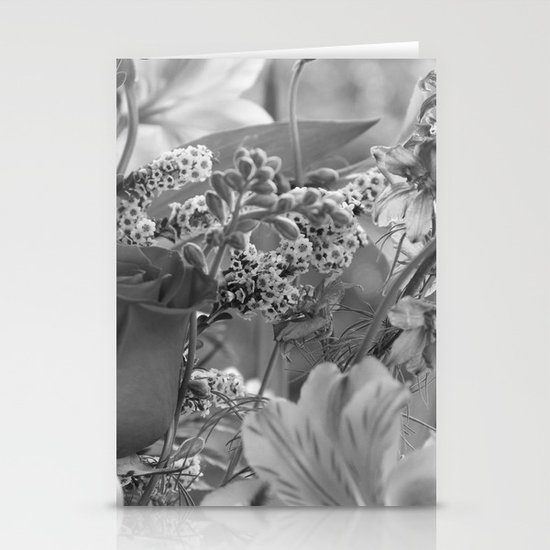 Bouquet B&W Stationery Cards